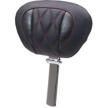 Deluxe Touring Driver Backrest — Black, Red