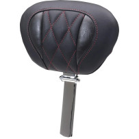 Deluxe Touring Driver Backrest — Black, Red