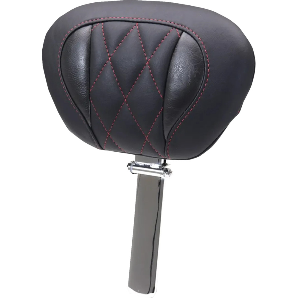 Deluxe Touring Driver Backrest — Black, Red