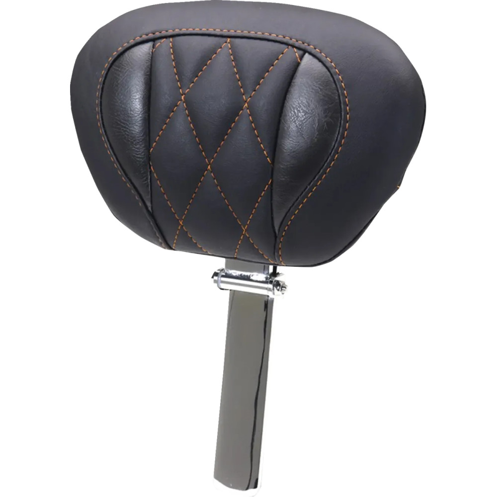 Deluxe Touring Driver Backrest — Black, Orange