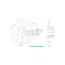 SPORT SPROCKET FRONT 530 — 19T, Front