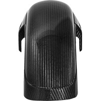 Carbon Fiber Front Fender — 21" wheel, 10 cm width, 15.2 cm height, Black gloss