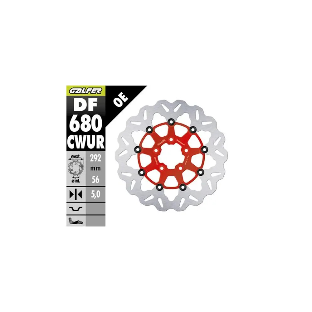 Disco de freno Floating Wave — 292 mm, 5 mm, 5 agujeros