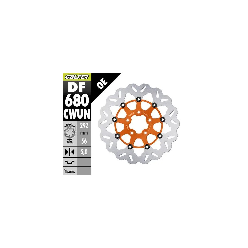 Disco de freno Floating Wave — 292 mm, 5 mm de espesor, flotante, 5 orificios