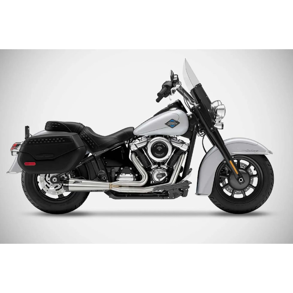ZARD Full Kit Exhaust System 2:1 H-D Softails — 2-into-1 system, Polished