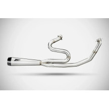 ZARD Full Kit Exhaust System 2:1 H-D Softails — 2-into-1 system, Polished
