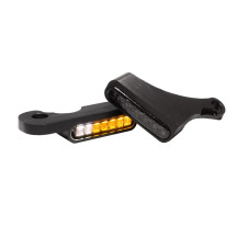 LED Handlebar Turn Signals — Black housing, Amber LED