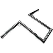 Manillar Old School de 1" — diámetro 1", ancho 61 cm (24"), elevación 30,5 cm (12"), cromado