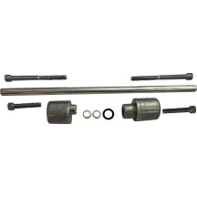 Axle Cover Installation Kit — Aluminum, Front, Chrome