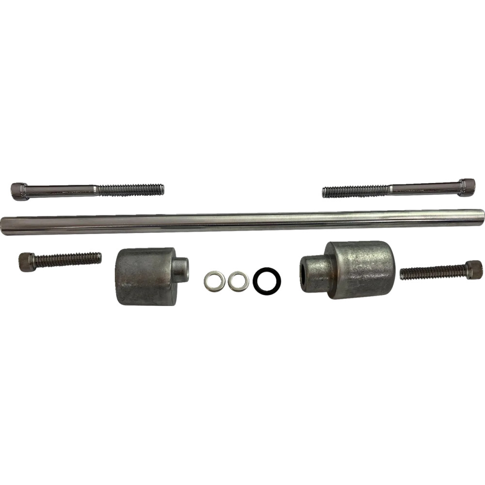 Axle Cover Installation Kit — Aluminum, Front, Chrome