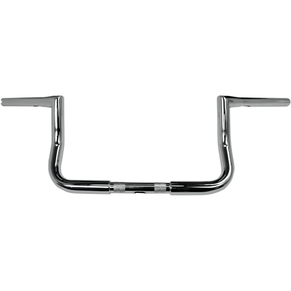 1-1/4" Twin Peaks Touring Handlebar — 1-1/4" (32 mm) diameter, 12" center width, 1" clamp (25.4 mm), 8" rise, Chrome