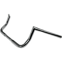 1-1/4" Twin Peaks Touring Handlebar — 1-1/4" (32 mm) diameter, 12" center width, 1" clamp (25.4 mm), 8" rise, Chrome