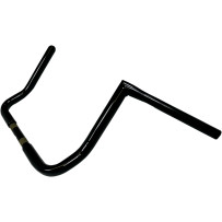 1-1/4" Twin Peaks Touring Handlebar — 1-1/4" dia, 12" rise, 33-1/2" width, 1" clamp, Black
