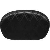 Almohadilla para Sissy Bar — 6-3/4" H x 10-3/4" W, 2" T, para HD '08–'22 Touring y '18–'22 Softail Holdfast uprights, Negro