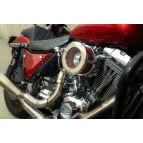 Kit de filtro de aire BA — cromado, redondo