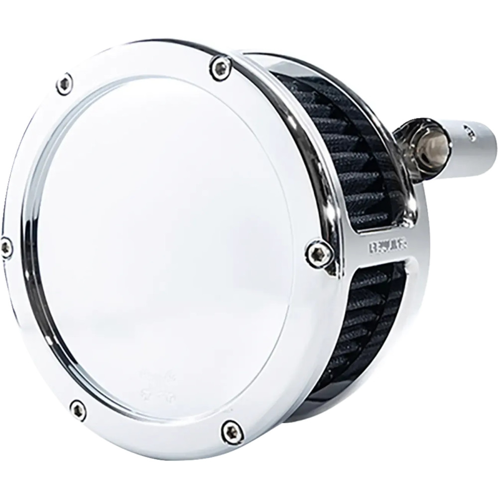 Kit de filtro de aire BA — Redondo, Negro/Cromo