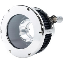 Kit de filtro de aire BA — Serie BA, Redondo, Aluminio mecanizado, Negro/Cromo/Transparente, 5568