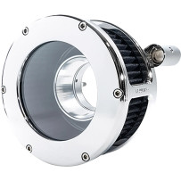 Kit de filtro de aire BA — Serie BA, Redondo, Aluminio mecanizado, Negro/Cromo/Transparente, 5568