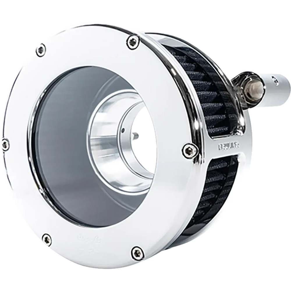 Kit de filtro de aire BA — Serie BA, Redondo, Aluminio mecanizado, Negro/Cromo/Transparente, 5568