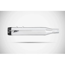 4.33 Inches Slip-Ons Flat Muffler for HD-TOURING E3 — 4.33 in, Polished, Black end caps