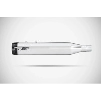 4.33 Inches Slip-Ons Flat Muffler for HD-TOURING E3 — 4.33 in, Polished, Black end caps