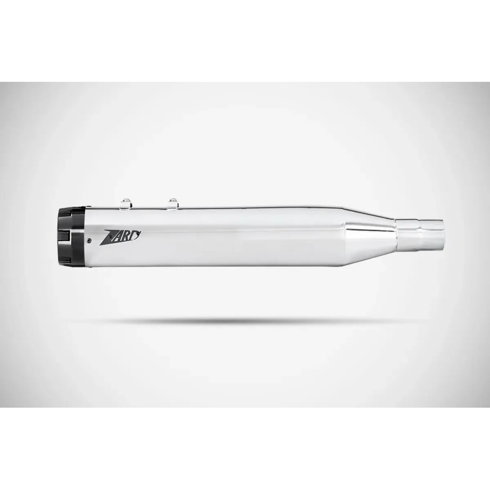 4.33 Inches Slip-Ons Flat Muffler for HD-TOURING E3 — 4.33 in, Polished, Black end caps