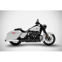 4.33 Inches Slip-Ons Flat Muffler for HD-TOURING E3 — 4.33 in, Polished, Black end caps