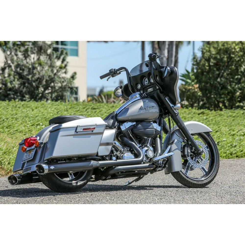 1-1/4" Bagger Ape Hanger Handlebar — 32 mm (1-1/4") diameter, 25.4 mm (1") clamp, 97 cm (38") width, Black gloss