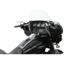 Manillar 1-1/4" Bagger Monkey Bar — abrazadera 1", elevación 8", barrido 9", Negro