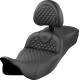 Dragon Scale Stitch RoadSofa™ Seat — Black, 31" overall, 15-1/2" driver, 5-1/2" lumbar