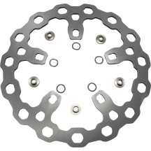 Oversize Cubiq™ Brake Rotor — 330 mm (13"), Two Piece (Semi-Floating), Chrome