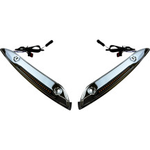 Genesis® 4 Dynamic LED Road Glide® Windshield Trim — Harley-Davidson fit, smoked lens, chrome housing