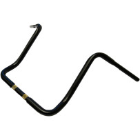 Manillar Ape Hanger Touring de 1-1/4" — 16" de elevación, acepta puños calefactables, negro mate