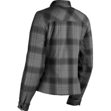 Chaqueta Fallblock Flannel™ para mujer — Talla S, negro, gris