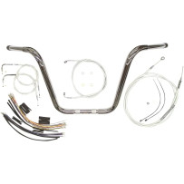 1-1/4" Caliber Handlebar Installation Kit — 1-1/4" diameter, 1" clamp, 35" width, Chrome