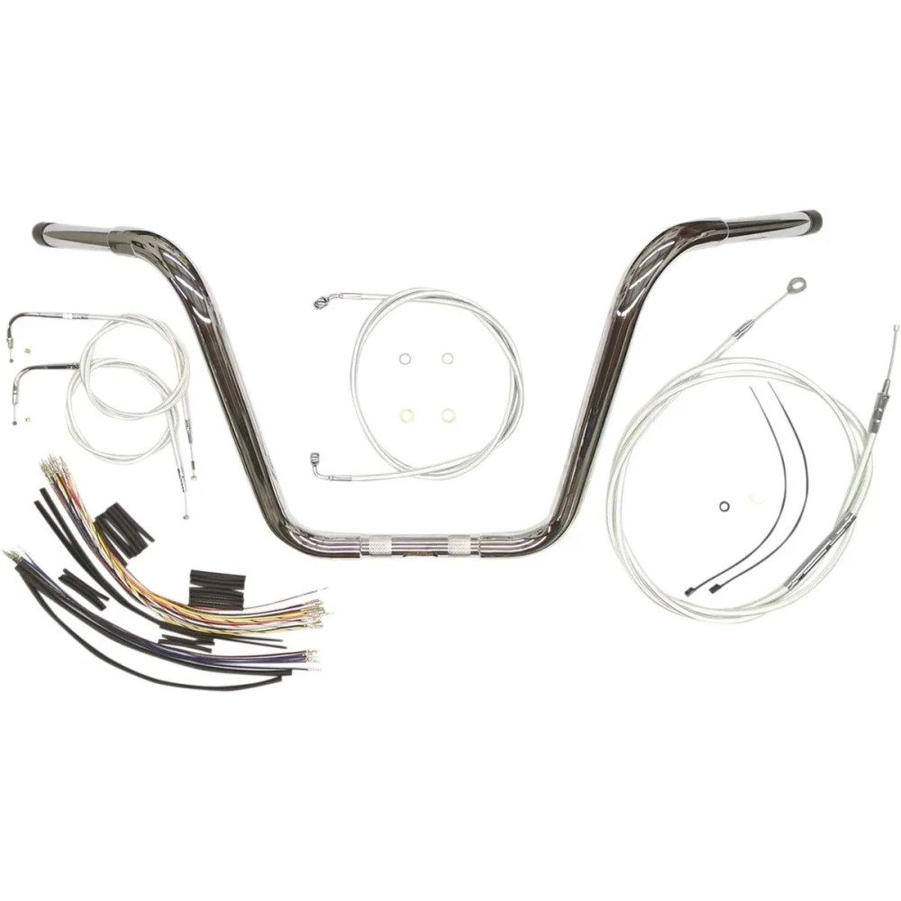 1-1/4" Caliber Handlebar Installation Kit — 1-1/4" diameter, 1" clamp, 35" width, Chrome