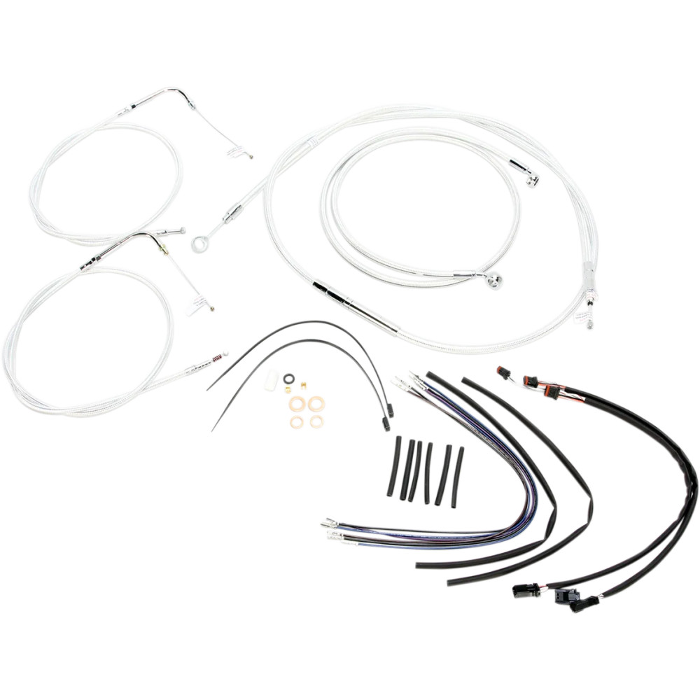 1-1/4" Caliber Handlebar Installation Kit — 1-1/4" diameter, 1" clamp, 7-3/4" center width, Chrome