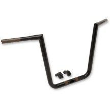 1-1/4" Hefty Twin Peaks Handlebar — 32 mm (1-1/4") clamping, 48.5 cm (19") rise, 23 cm (9") center width, Black