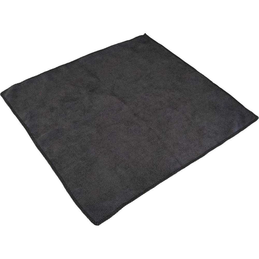 Toallas Pro de microfibra — 40,5 cm x 40,5 cm, paquete de 10, negro