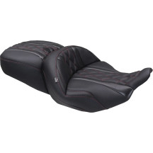 Deluxe Touring Seat — 47 cm driver, 34.5 cm rear, Black