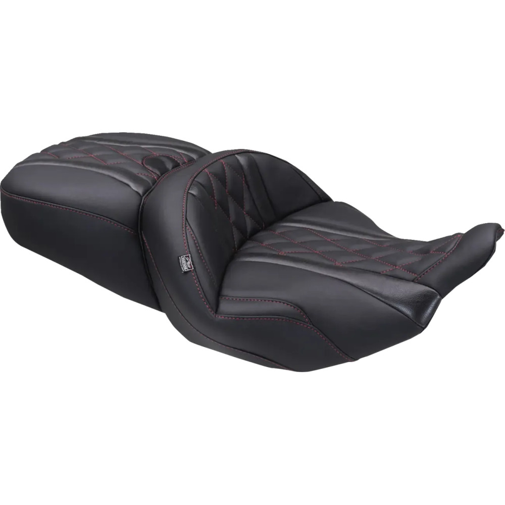 Deluxe Touring Seat — 47 cm driver, 34.5 cm rear, Black
