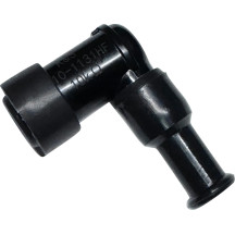 Spark Plug Cap — 14 mm, terminal nut, 90°, Black