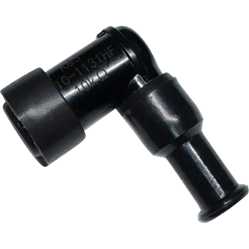 Spark Plug Cap — 14 mm, terminal nut, 90°, Black