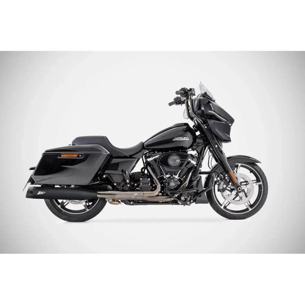 4.33 Inches Slash-Cut Slip-Ons Muffler for HD-TOURING E3 — 4.33 in, Black