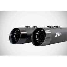 4.33 Inches Slash-Cut Slip-Ons Muffler for HD-TOURING E3 — 4.33 in, Black