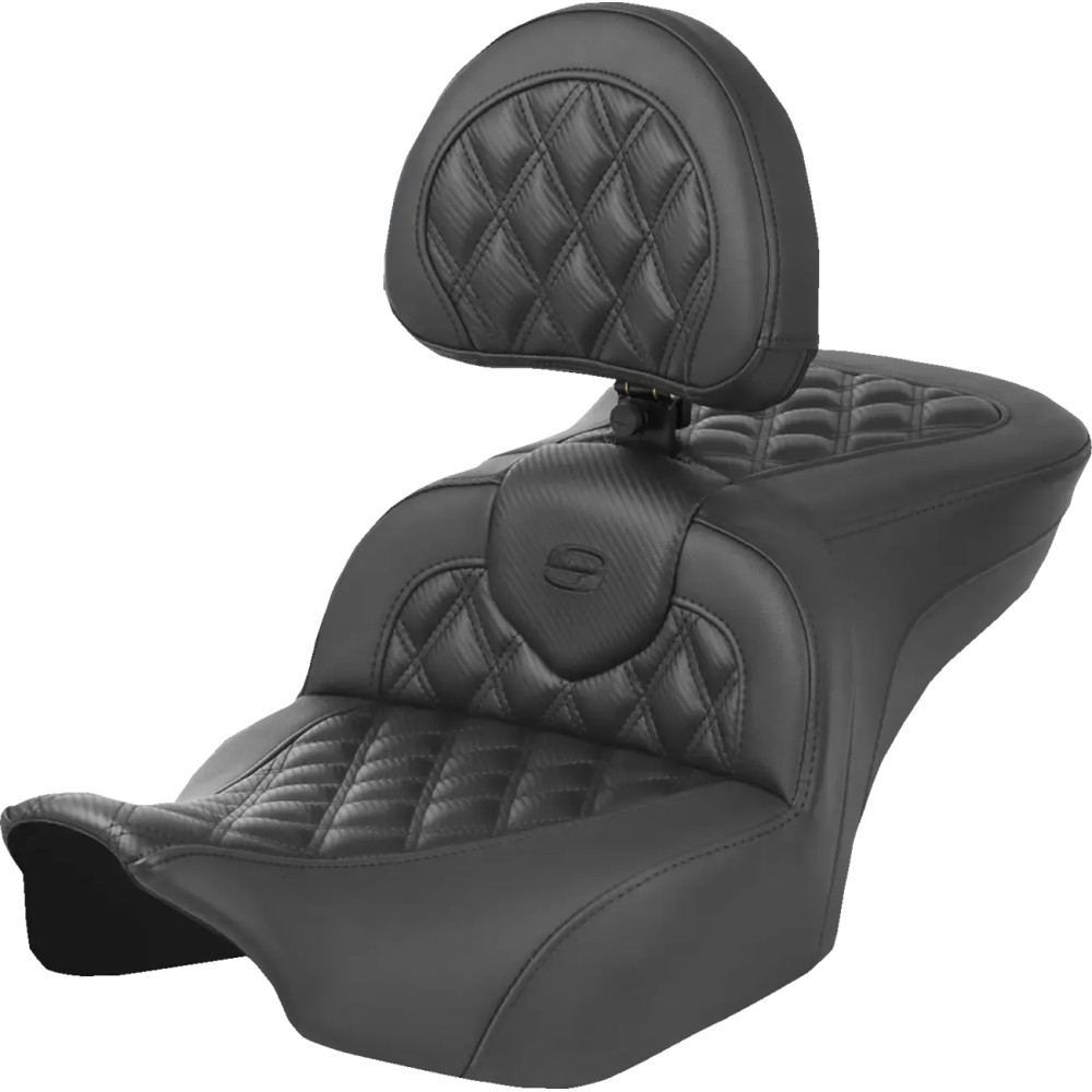 Roadsofa™ Lattice Stitch Heated Seat — 77.5 cm (30-1/2") , Black