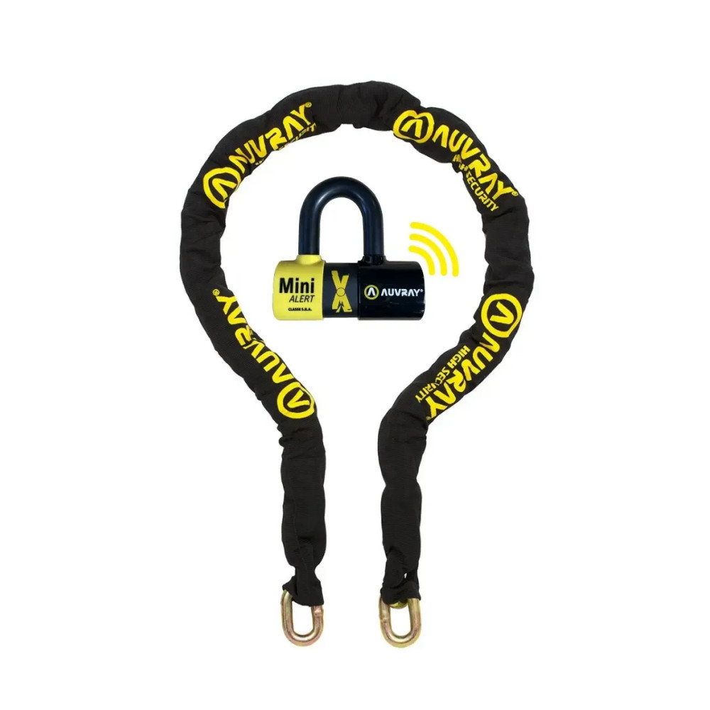 Xtrem Chain Alarm — Chain Ø 13.5 mm, Shackle Ø 16 mm, 120 dB, CR2 3V, Black