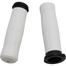 Old School Rubber Grips — 1" handlebar, 5" length, White