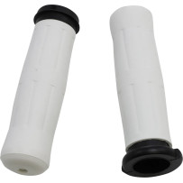 Old School Rubber Grips — 1" handlebar, 5" length, White
