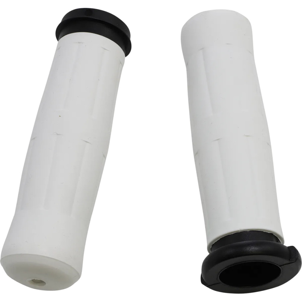 Old School Rubber Grips — 1" handlebar, 5" length, White